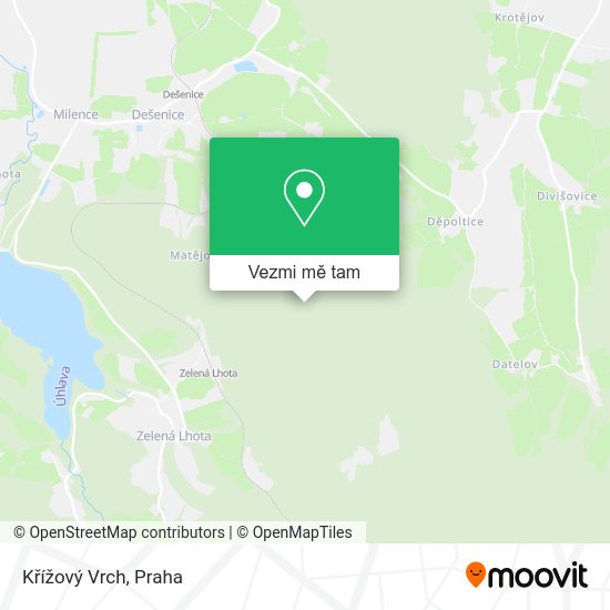 Křížový Vrch mapa