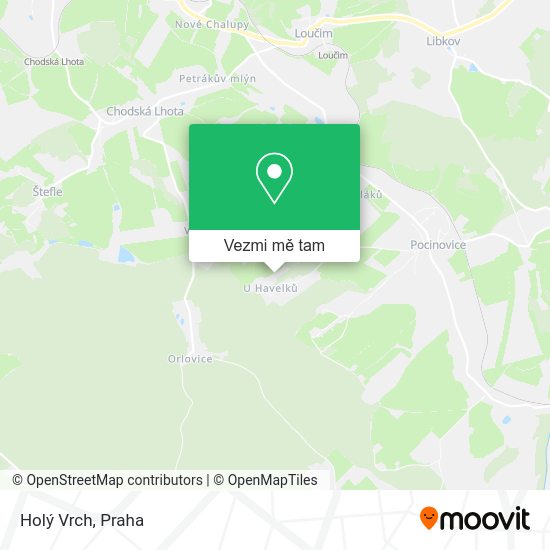 Holý Vrch mapa