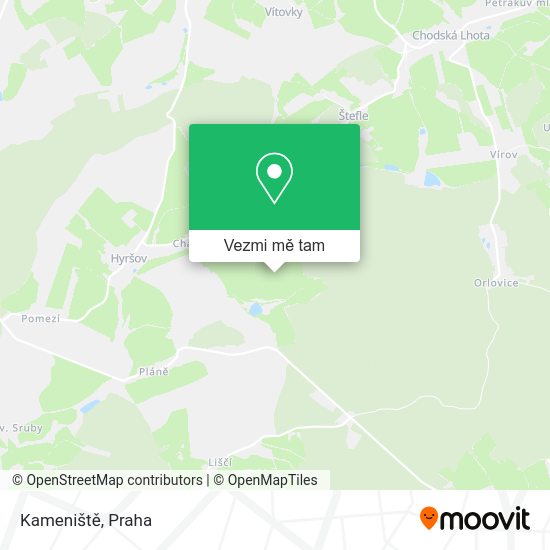 Kameniště mapa