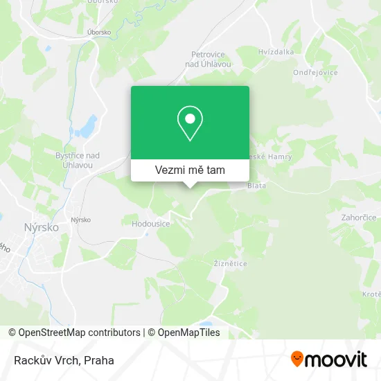 Rackův Vrch mapa