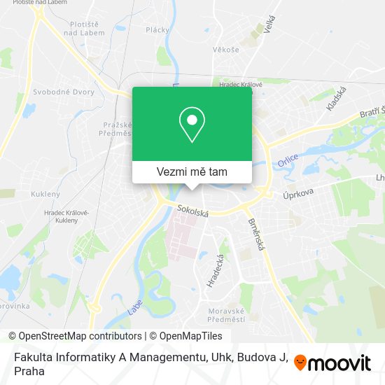 Fakulta Informatiky A Managementu, Uhk, Budova J mapa