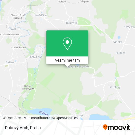 Dubový Vrch mapa