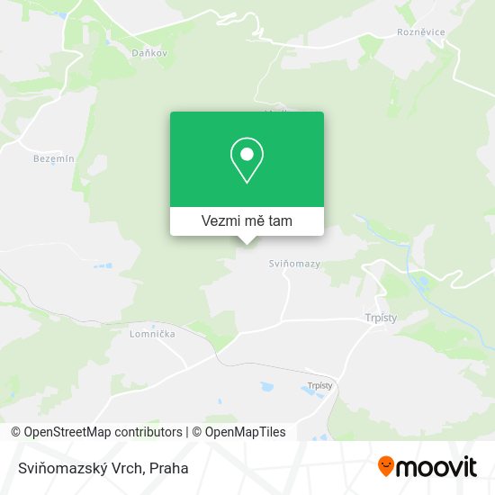 Sviňomazský Vrch mapa