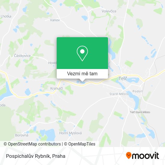 Pospíchalův Rybník mapa