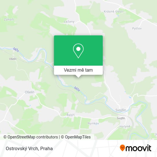 Ostrovský Vrch mapa