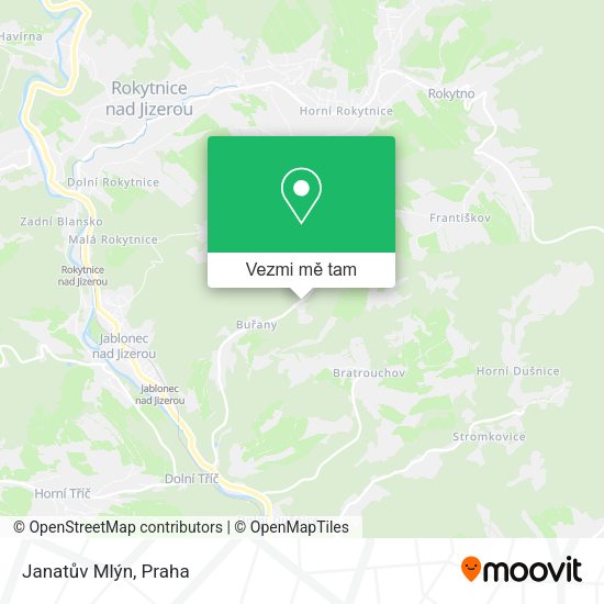 Janatův Mlýn mapa