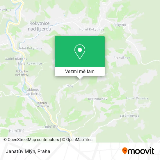Janatův Mlýn mapa