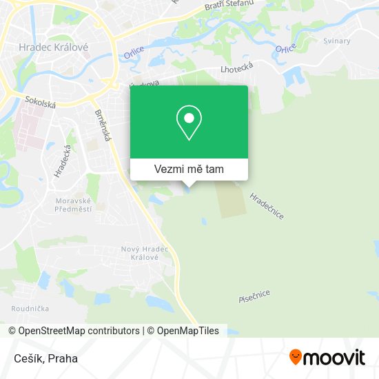 Cešík mapa