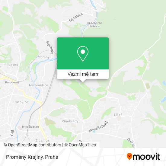 Proměny Krajiny mapa