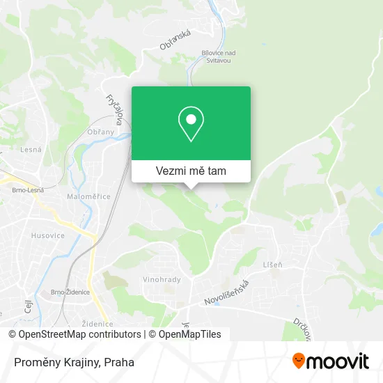 Proměny Krajiny mapa
