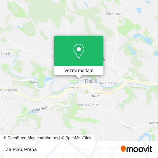 Za Pecí mapa