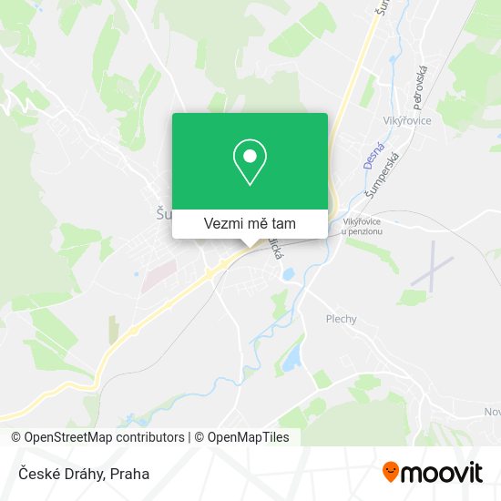 České Dráhy mapa