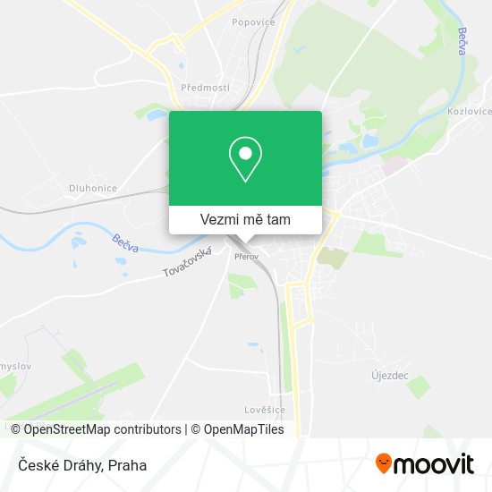 České Dráhy mapa