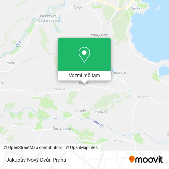Jakubův Nový Dvůr mapa