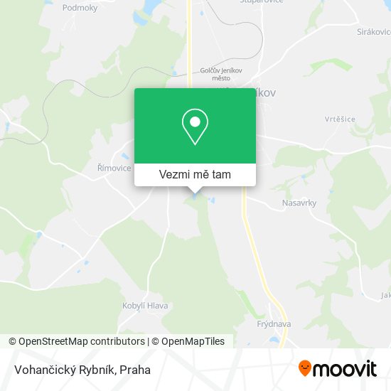 Vohančický Rybník mapa