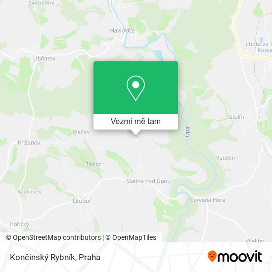 Končinský Rybník mapa