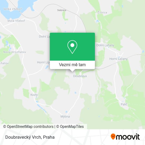 Doubravecký Vrch mapa