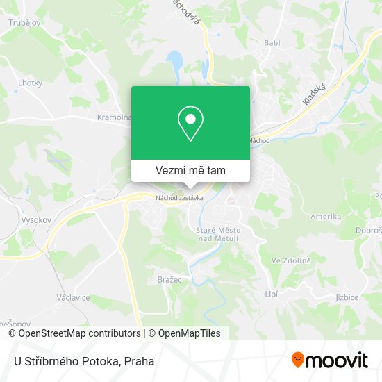 U Stříbrného Potoka mapa