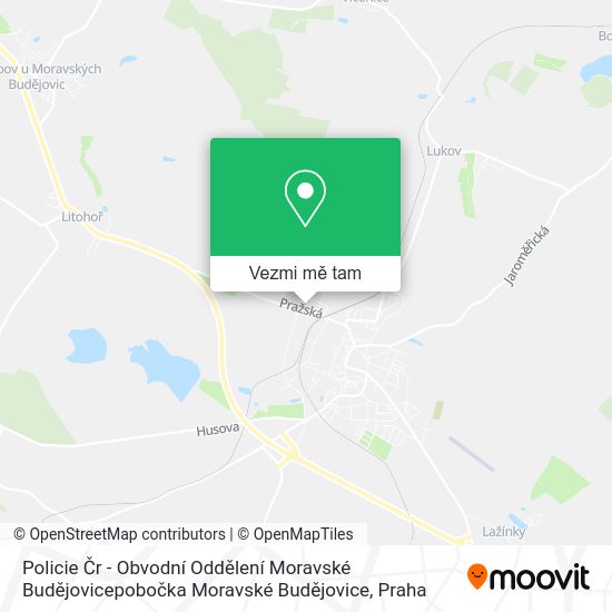 Policie Čr - Obvodní Oddělení Moravské Budějovicepobočka Moravské Budějovice mapa