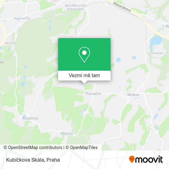 Kubíčkova Skála mapa