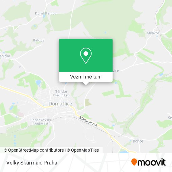Velký Škarmaň mapa