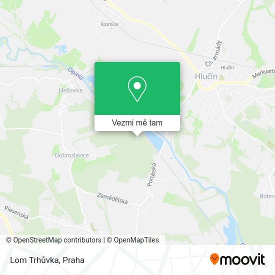 Lom Trhůvka mapa