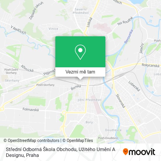 Střední Odborná Škola Obchodu, Užitého Umění A Designu mapa