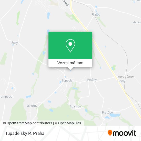 Tupadelský P. mapa