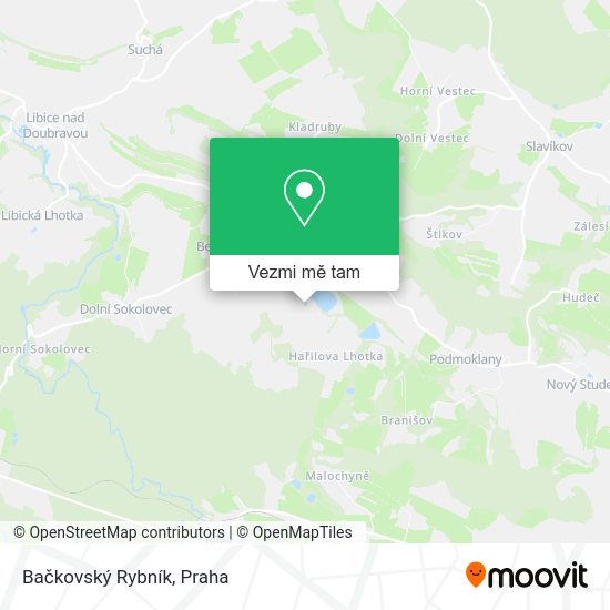 Bačkovský Rybník mapa