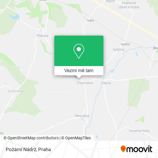 Požární Nádrž mapa