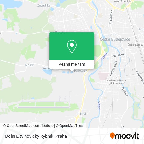 Dolní Litvínovický Rybník mapa