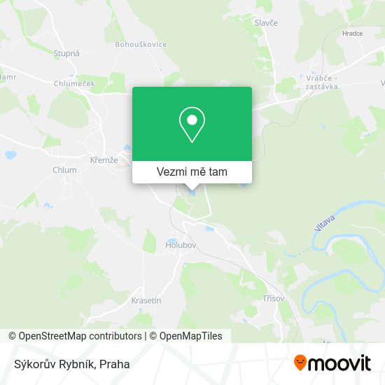 Sýkorův Rybník mapa
