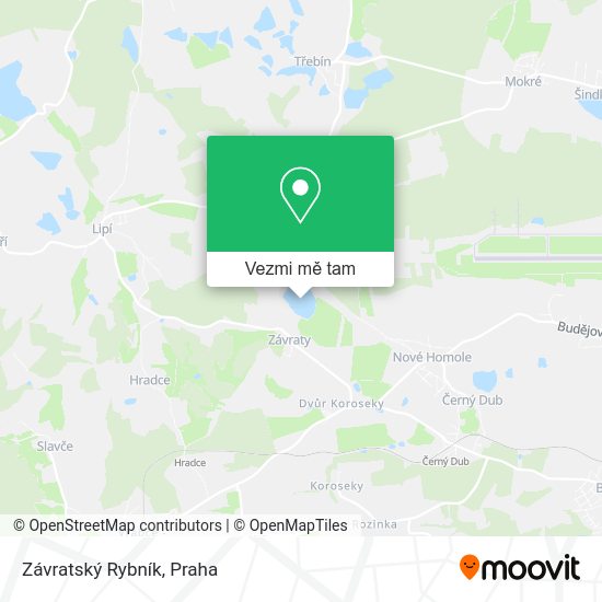 Závratský Rybník mapa