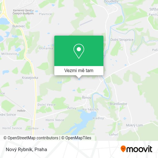 Nový Rybník mapa