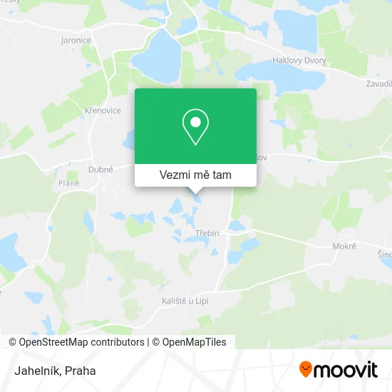 Jahelník mapa