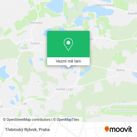 Třebínský Rybník mapa