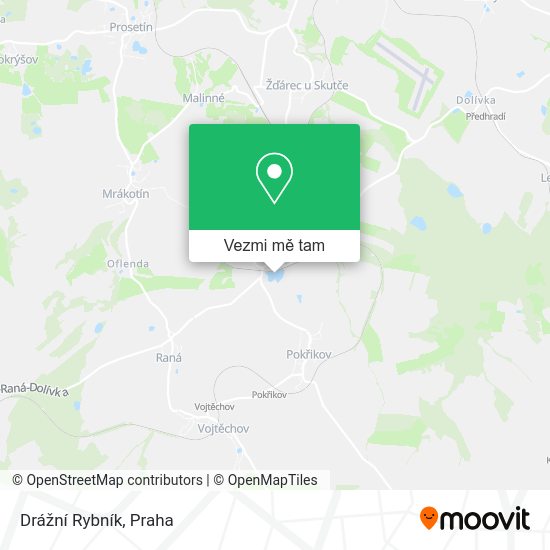 Drážní Rybník mapa