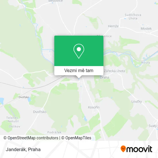 Janderák mapa