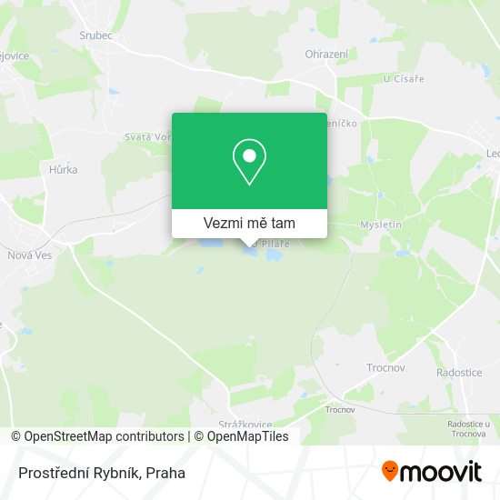 Prostřední Rybník mapa