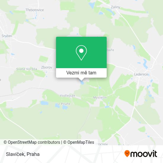 Slavíček mapa