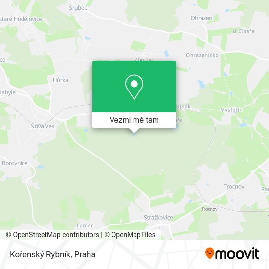 Kořenský Rybník mapa