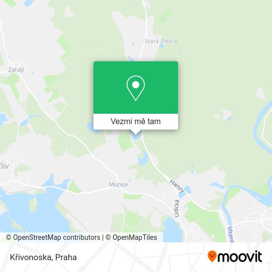 Křivonoska mapa