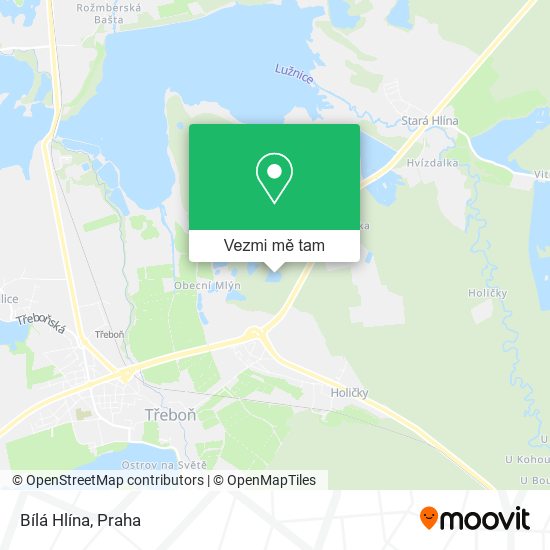 Bílá Hlína mapa