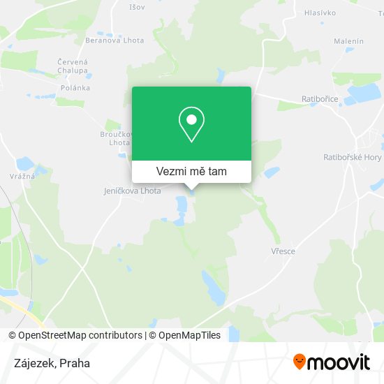 Zájezek mapa