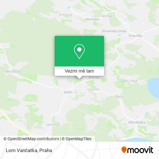 Lom Vančatka mapa