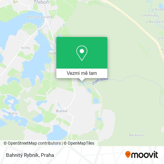 Bahnitý Rybník mapa
