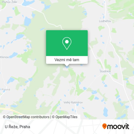 U Řeže mapa