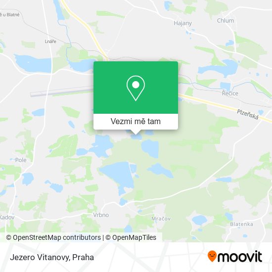 Jezero Vitanovy mapa