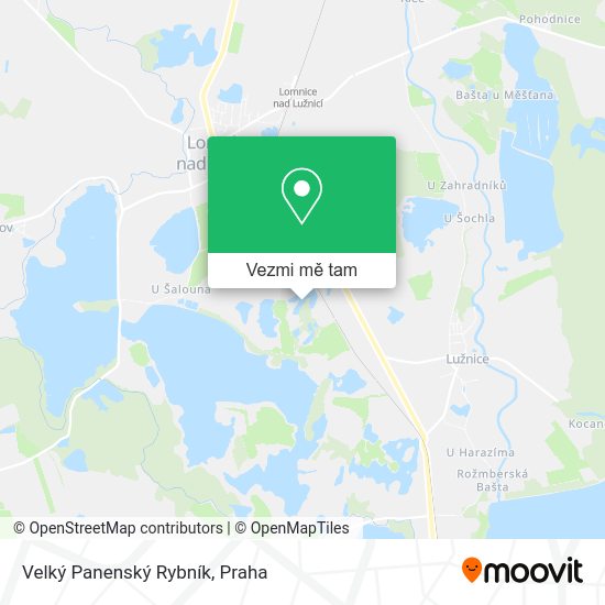 Velký Panenský Rybník mapa