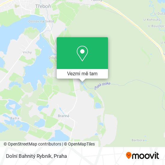 Dolní Bahnitý Rybník mapa